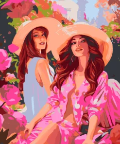 Sœurs dans un Jardin Rose Diamond Painting | Seos Shop ®