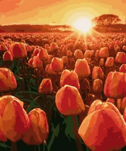 Tulipes au lever de Soleil Diamond Painting | Seos Shop ®